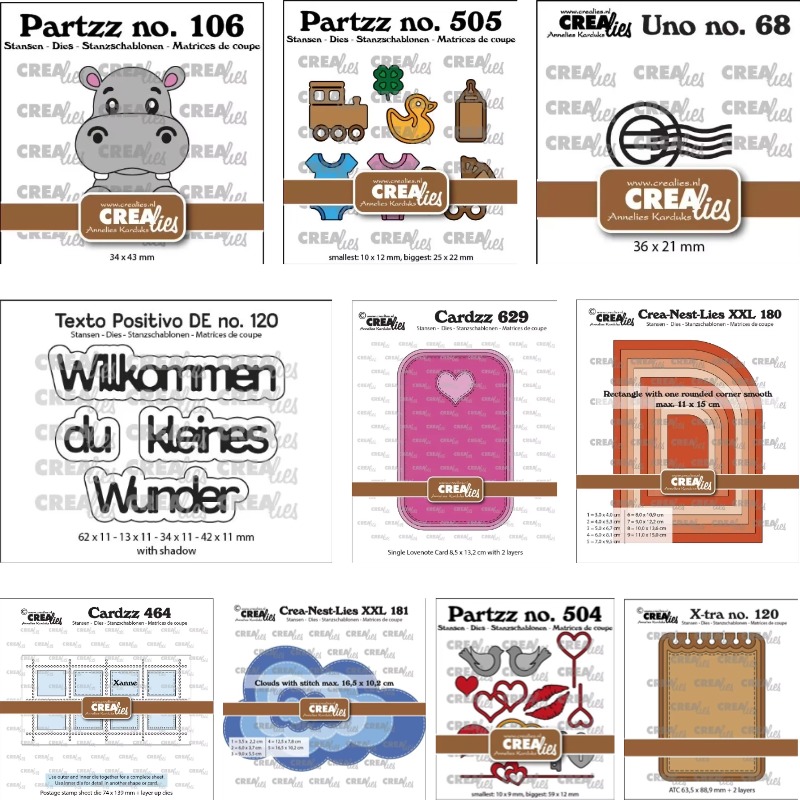 Baby Clothing Bag - Matrizes de Corte Nuvem Quadrada para