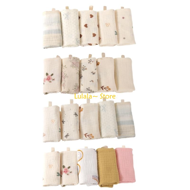 Printed Bibs Pack - Pacote 5 peças panos banho macios
