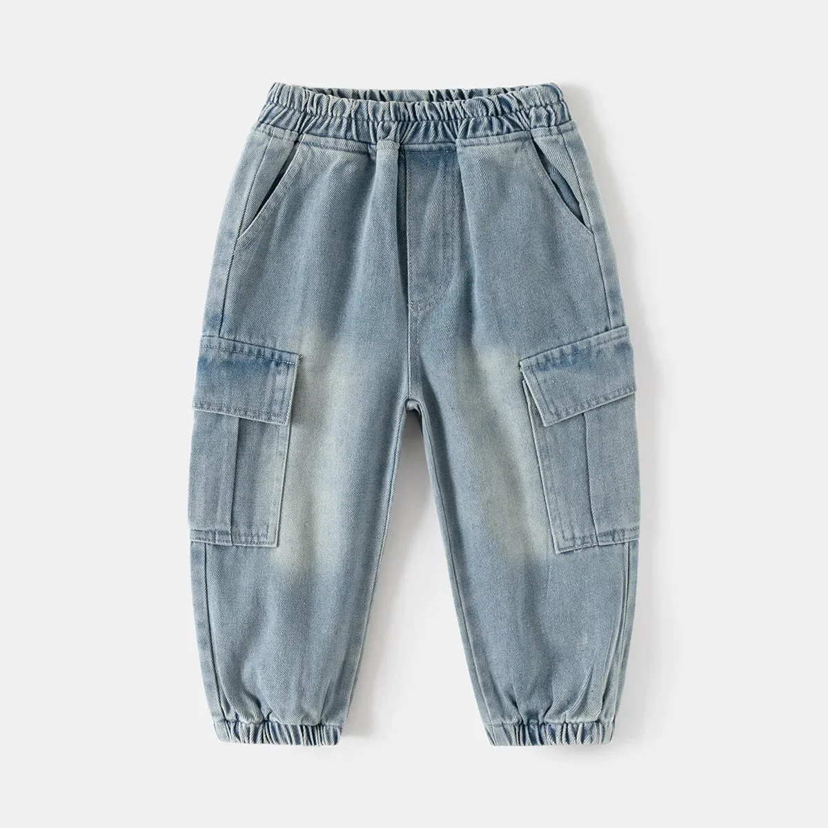 Baby Clothing Wash - Calça jeans monocromática de bolso grande