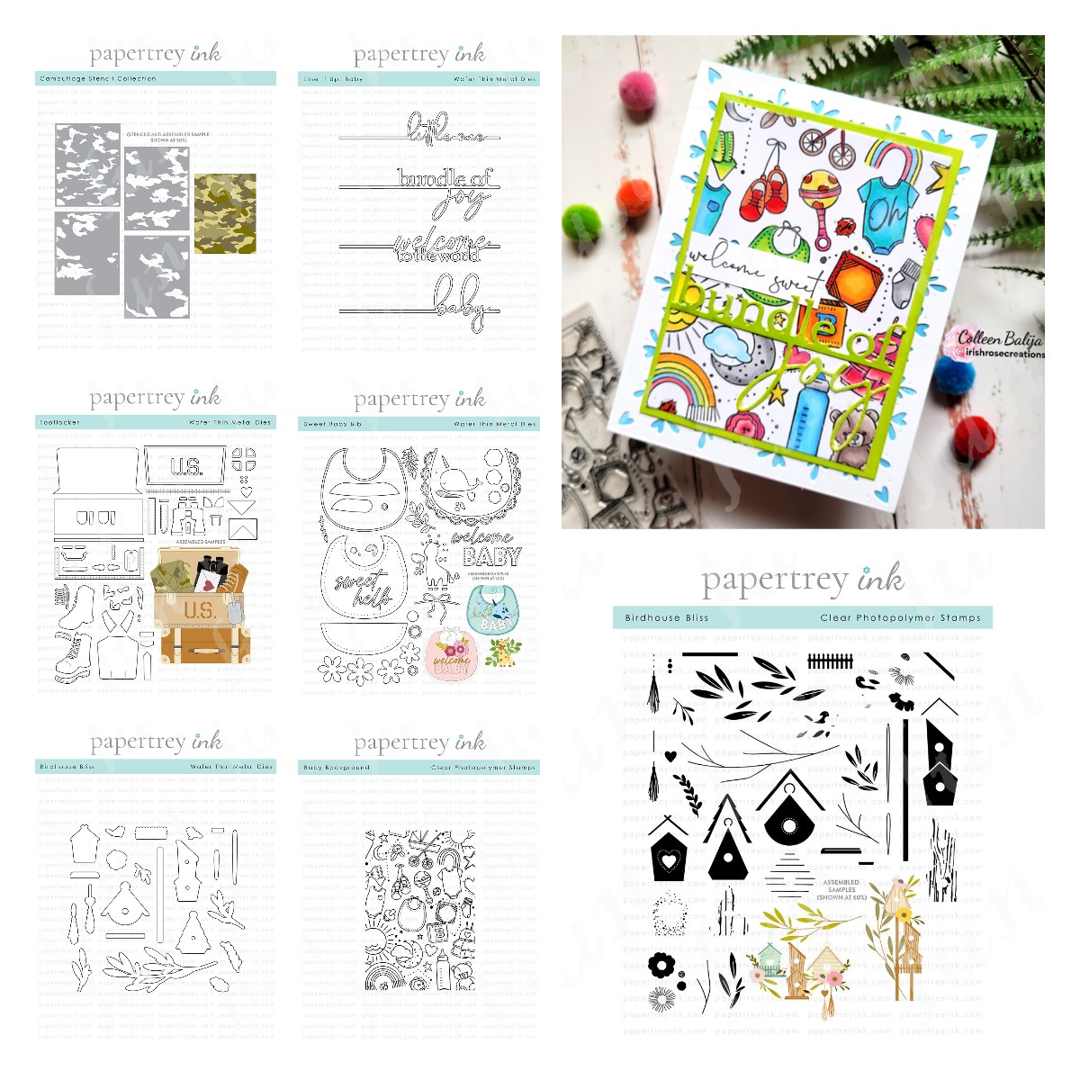 Baby Clothing Bag - Fundo do coração Hot Foil Plates