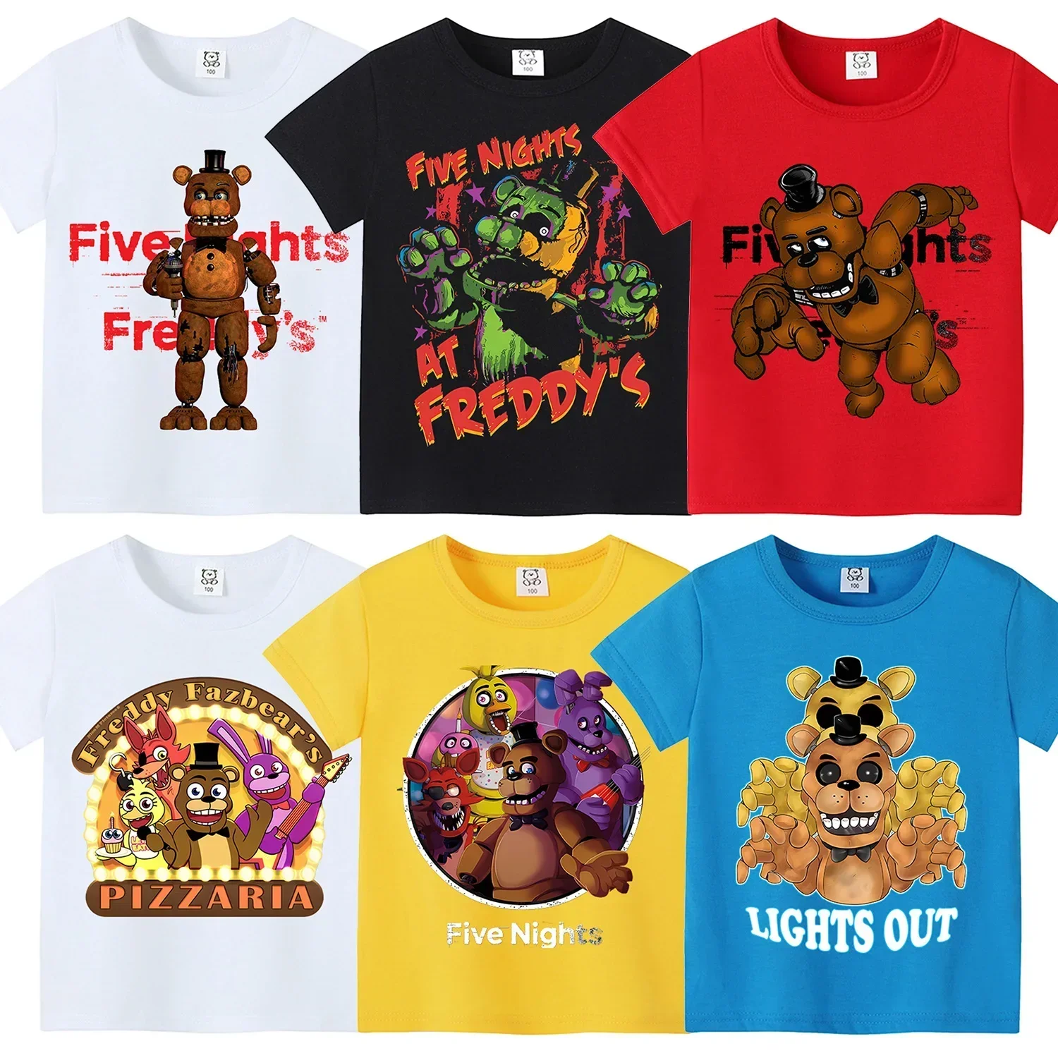 Baby Clothing For Boys - Five Nights Freddys Tema Camisa Curta