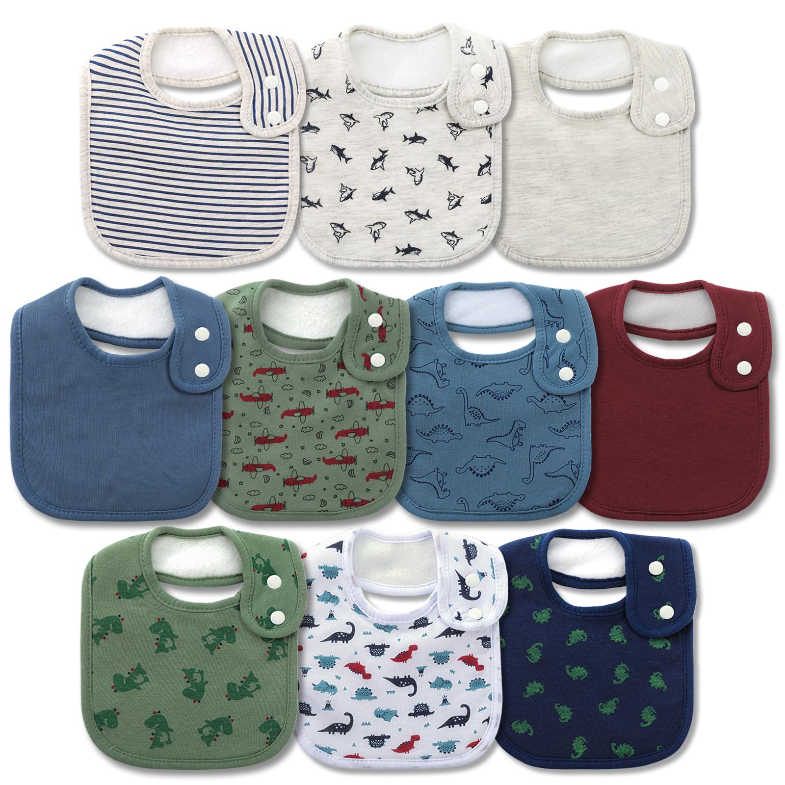 Printed Bibs Pack - Pacote com 10 Babadores Bandana para