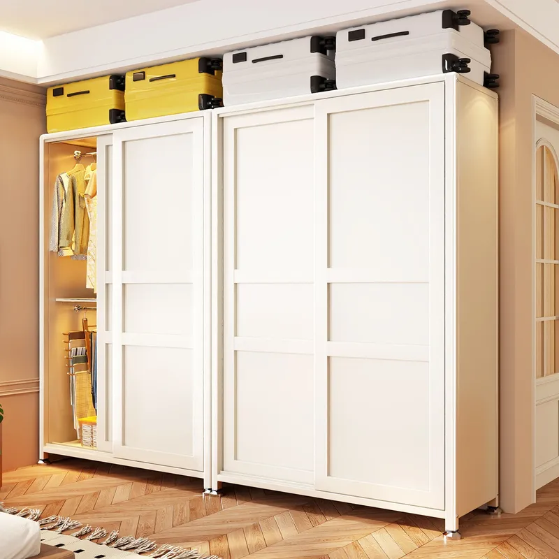 Baby Clothing Wardrobe - Guarda-roupa de Aço com Porta Deslizante