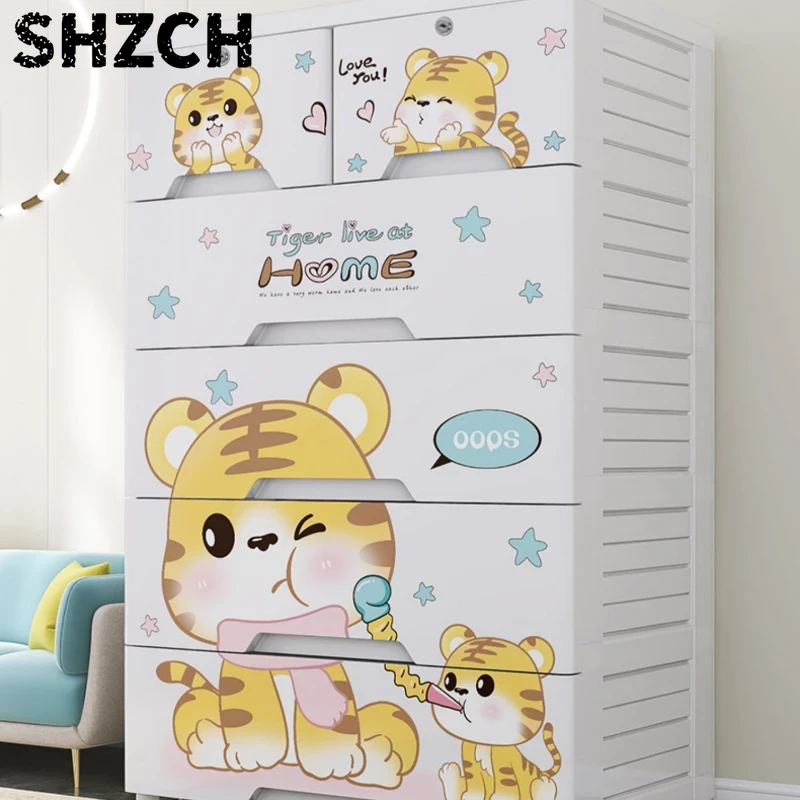 Baby Clothing Wardrobe - Armário de Armazenamento com Gavetas, Armário