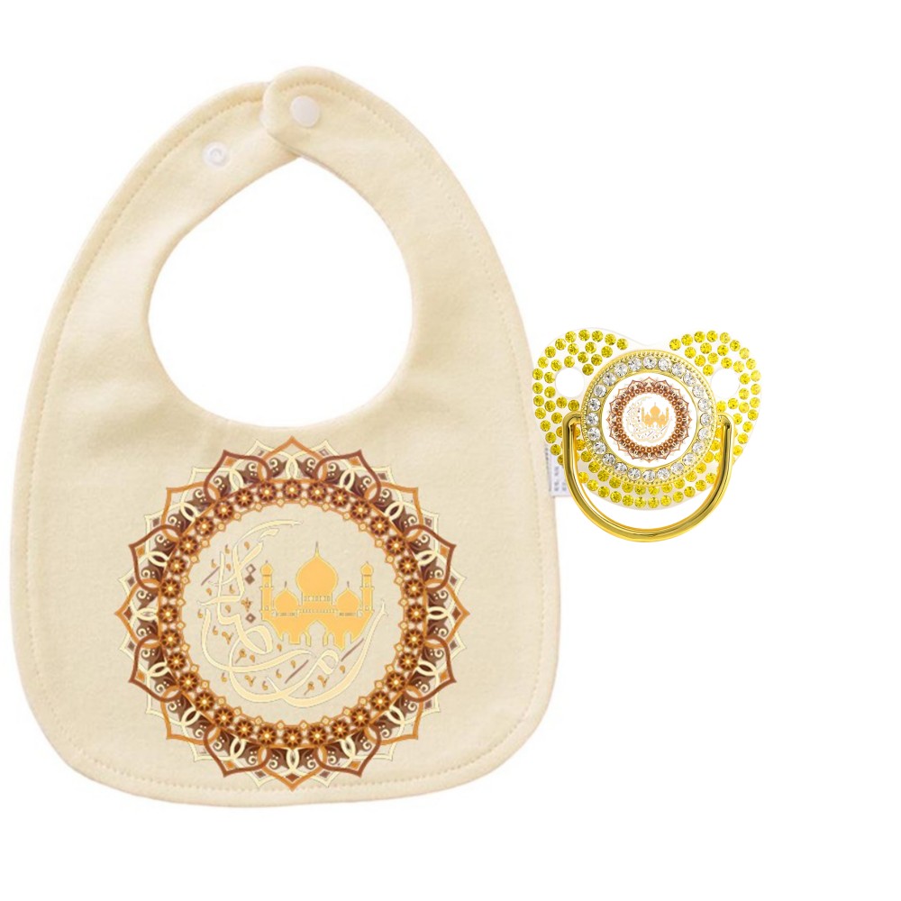 Printed Bibs Pack - Babador Temático Islâmico e Chupeta de