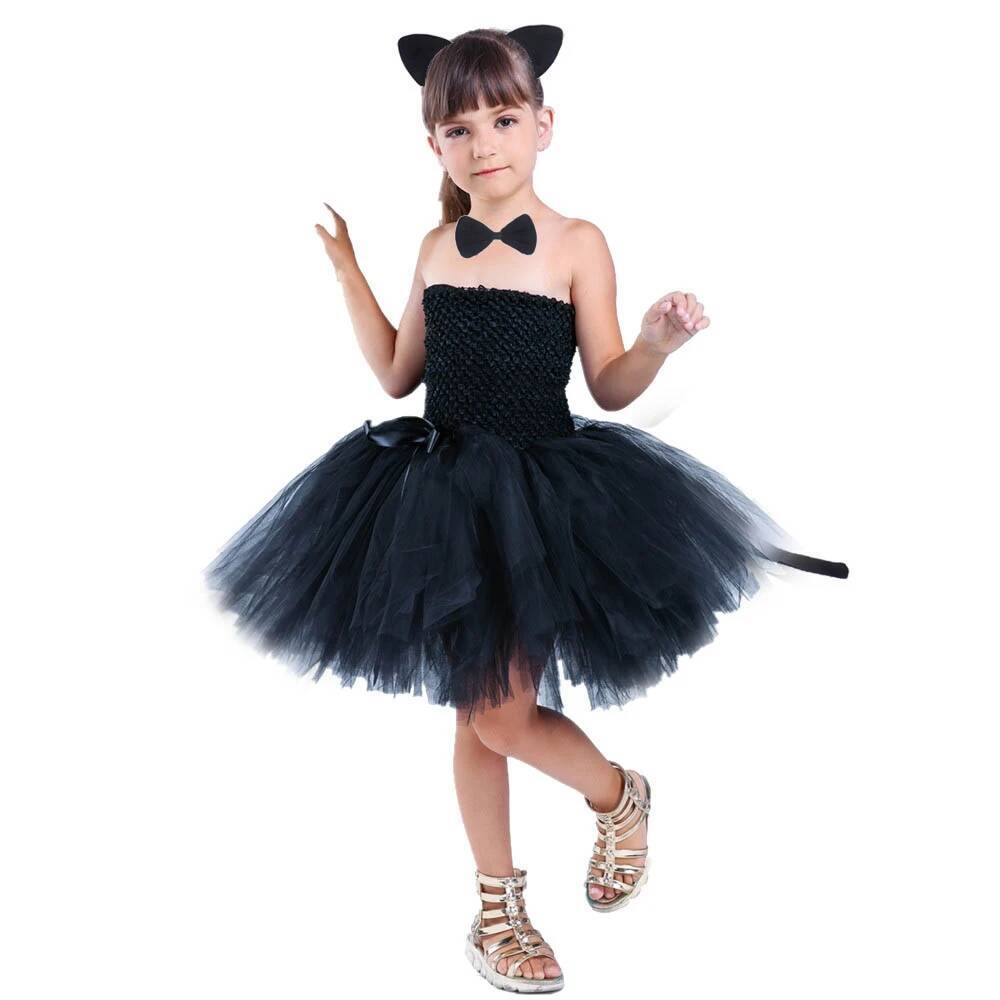Baby Clothing Dresser - Vestido Tutu de Gato Preto Fofo