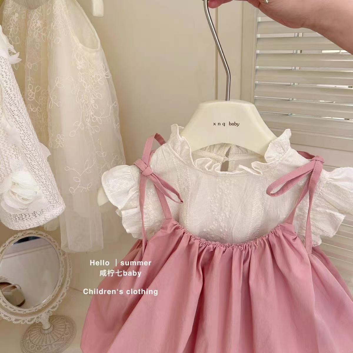Bebê menina suspender vestido  - Baby Clothing Korea avaliação e preço