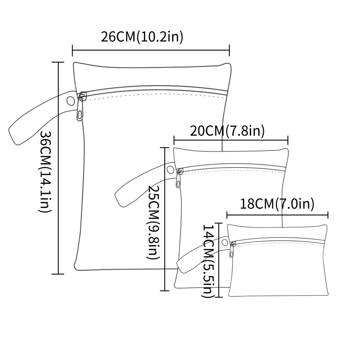3 pçs/s tamanho diferente saco - Baby Clothing Bag avaliação e preço