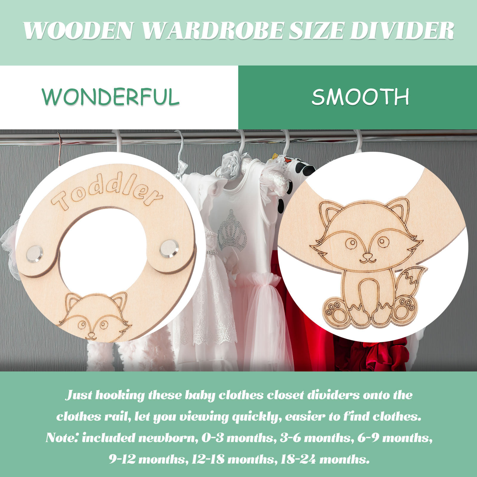 8 Divisórias de Tamanho para R - Baby Clothing Wardrobe avaliação e preço