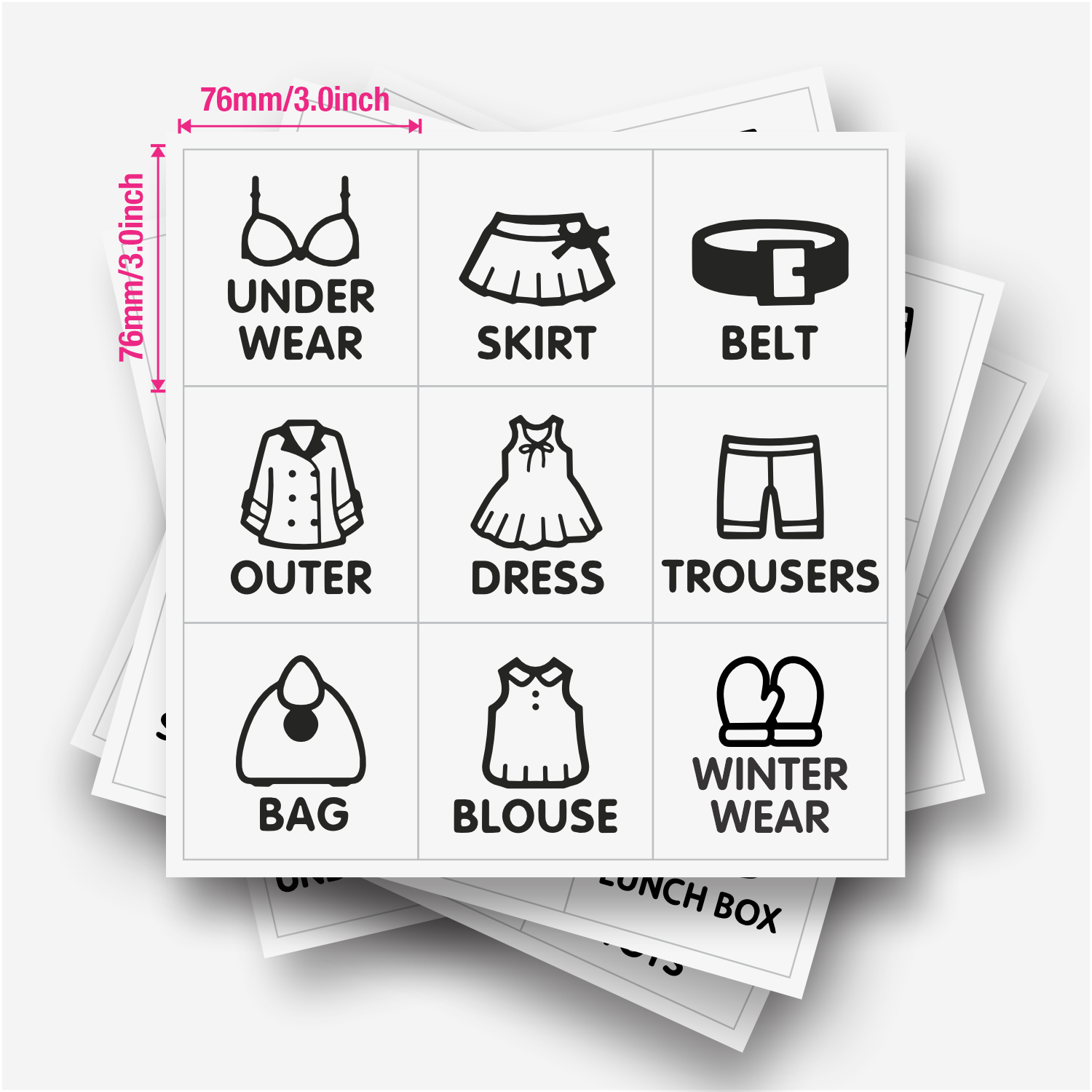 9 peças/folha, etiquetas organ - Baby Clothing Wardrobe avaliação e preço